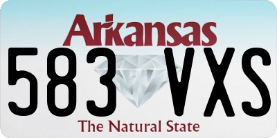 AR license plate 583VXS