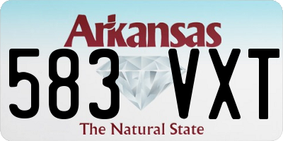 AR license plate 583VXT