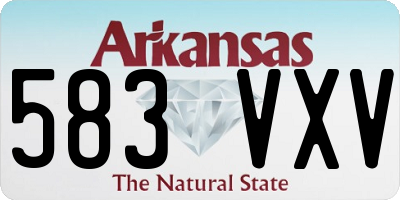 AR license plate 583VXV