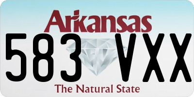 AR license plate 583VXX