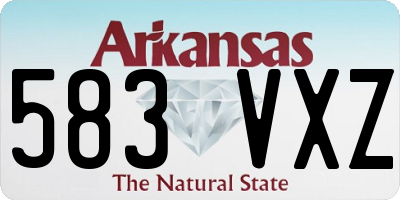 AR license plate 583VXZ