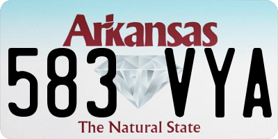 AR license plate 583VYA