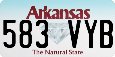 AR license plate 583VYB