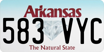 AR license plate 583VYC