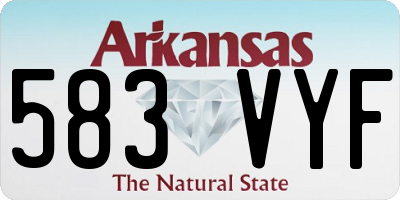 AR license plate 583VYF