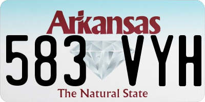 AR license plate 583VYH