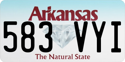 AR license plate 583VYI
