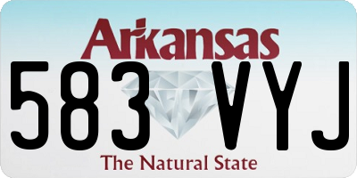 AR license plate 583VYJ