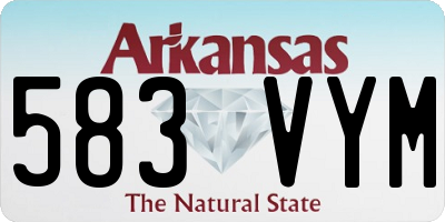 AR license plate 583VYM