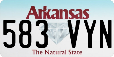 AR license plate 583VYN