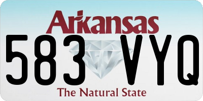 AR license plate 583VYQ