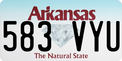 AR license plate 583VYU