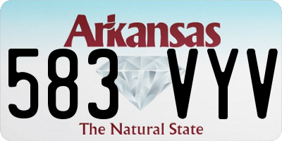 AR license plate 583VYV