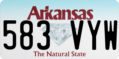 AR license plate 583VYW