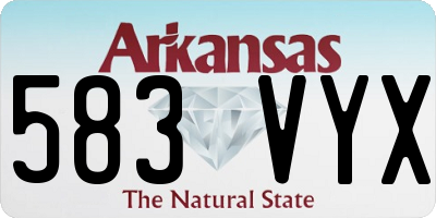AR license plate 583VYX