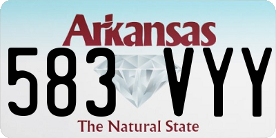 AR license plate 583VYY
