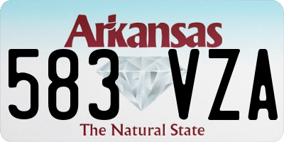 AR license plate 583VZA