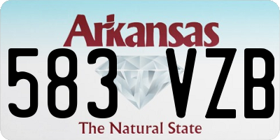 AR license plate 583VZB