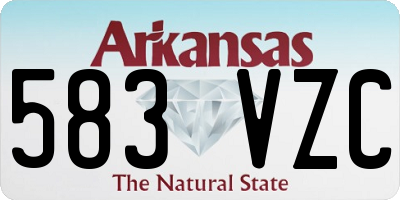 AR license plate 583VZC