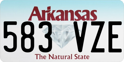 AR license plate 583VZE