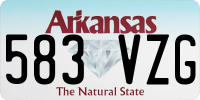 AR license plate 583VZG