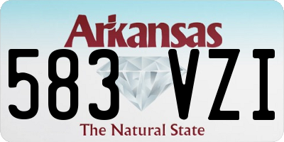 AR license plate 583VZI