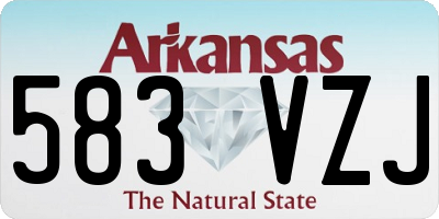 AR license plate 583VZJ