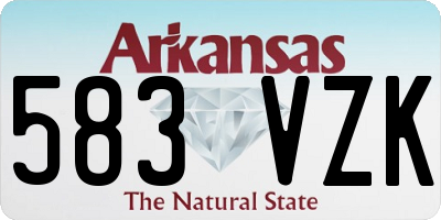AR license plate 583VZK