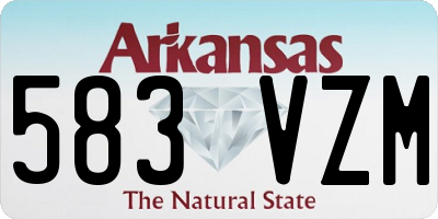 AR license plate 583VZM