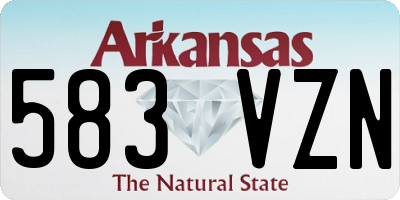 AR license plate 583VZN