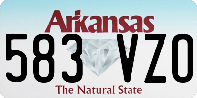 AR license plate 583VZO