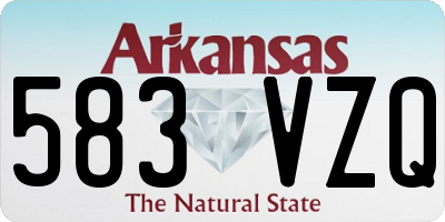 AR license plate 583VZQ