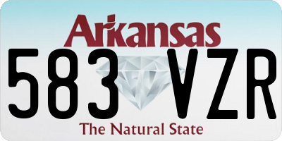 AR license plate 583VZR