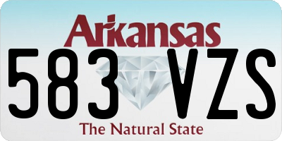 AR license plate 583VZS