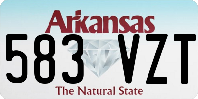 AR license plate 583VZT