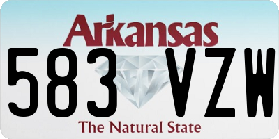 AR license plate 583VZW