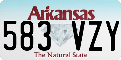 AR license plate 583VZY