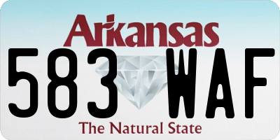 AR license plate 583WAF