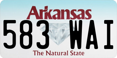AR license plate 583WAI