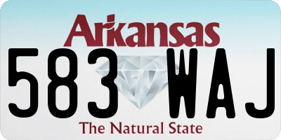 AR license plate 583WAJ