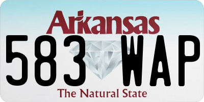 AR license plate 583WAP
