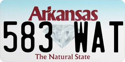 AR license plate 583WAT