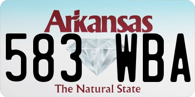 AR license plate 583WBA
