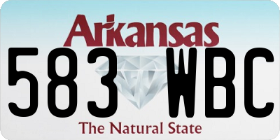 AR license plate 583WBC