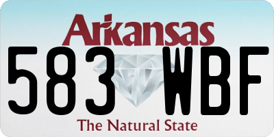 AR license plate 583WBF