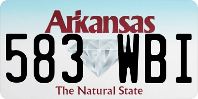 AR license plate 583WBI