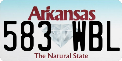 AR license plate 583WBL