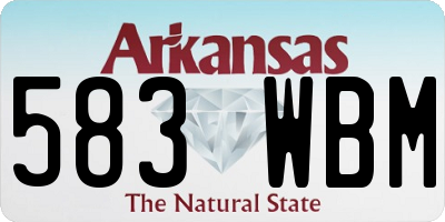 AR license plate 583WBM