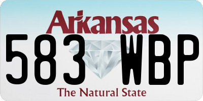 AR license plate 583WBP