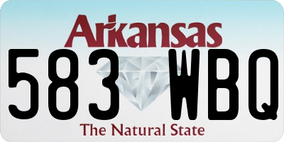 AR license plate 583WBQ